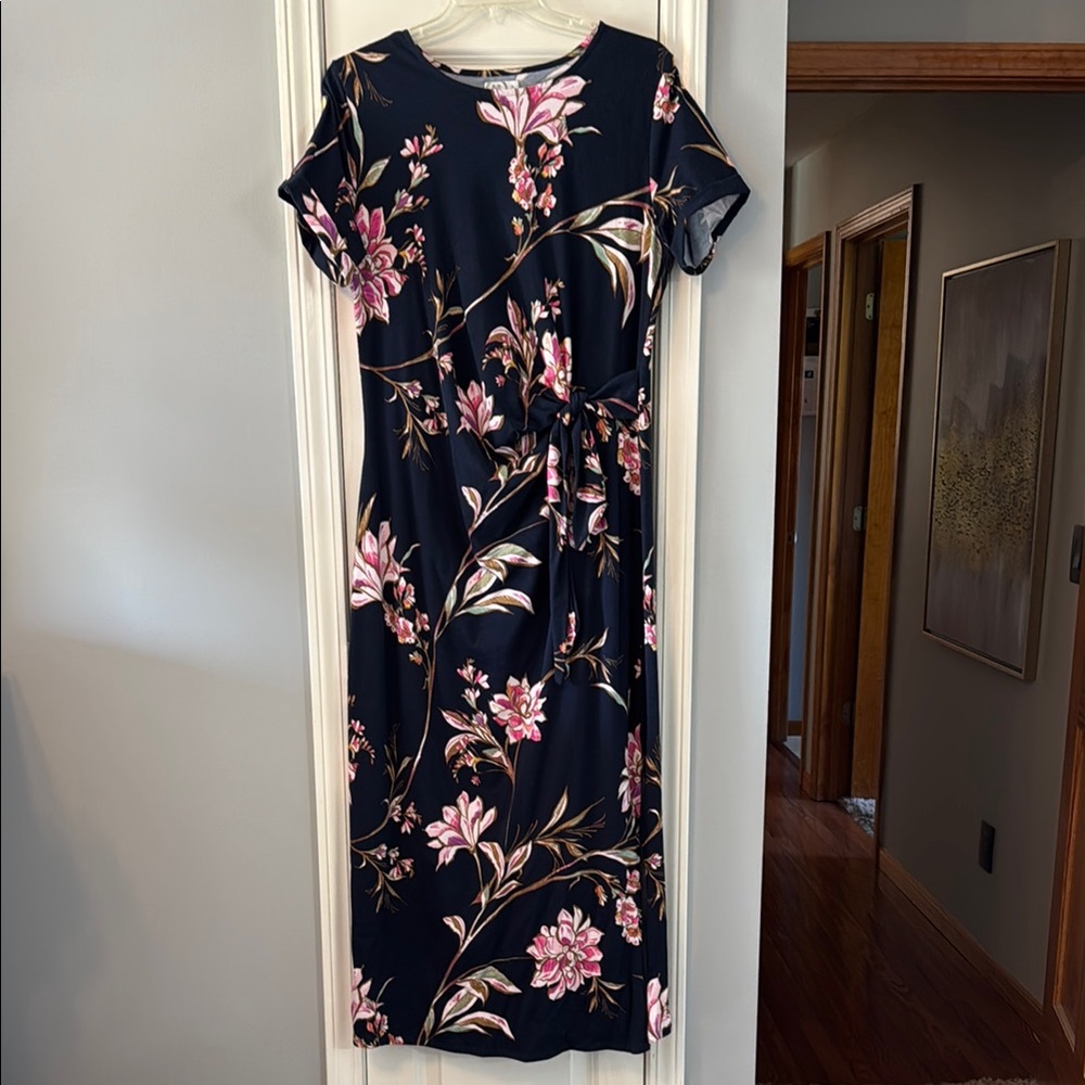 Maurices 24/7 floral Navy Dress